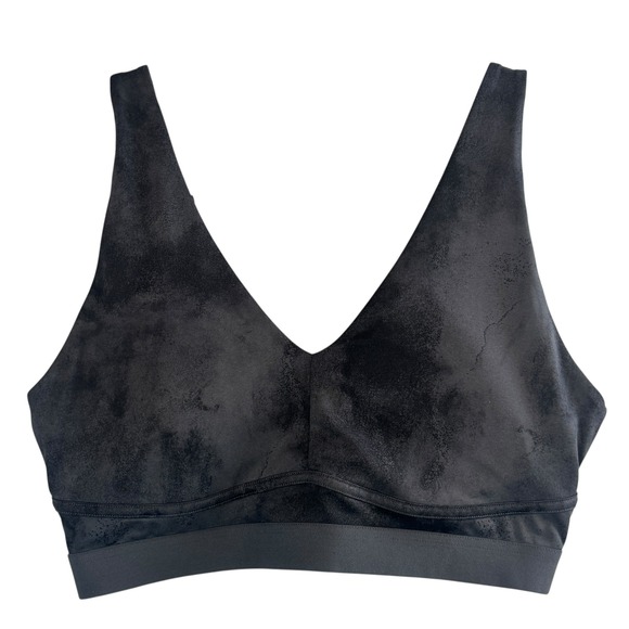 Fabletics Other - Fabletics Onyx Smudge V Neck Strappy Back‎ M Support Sports Bra L Diamond Dye